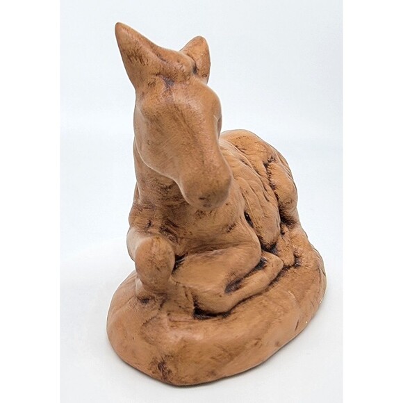 Nativity Donkey Ceramic Mold Glazed Tan Brown Animal Replacement Piece Vintage - Picture 7 of 17